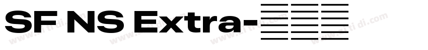 SF NS Extra字体转换